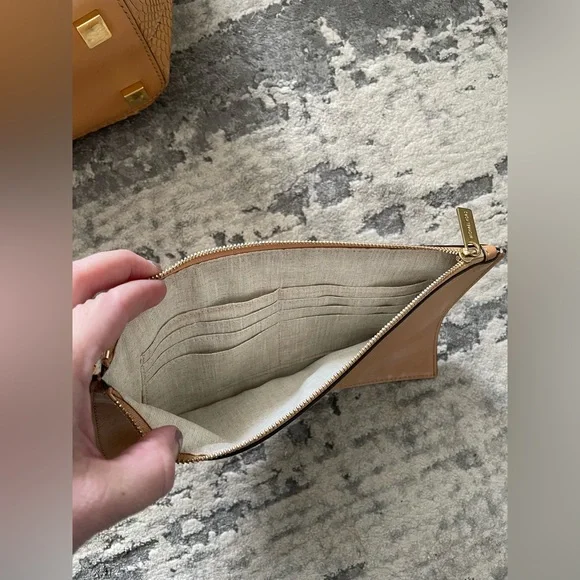 Michael Kors Collection Snake Skin Python Peanut Tote Bag - Picture 10 of 16